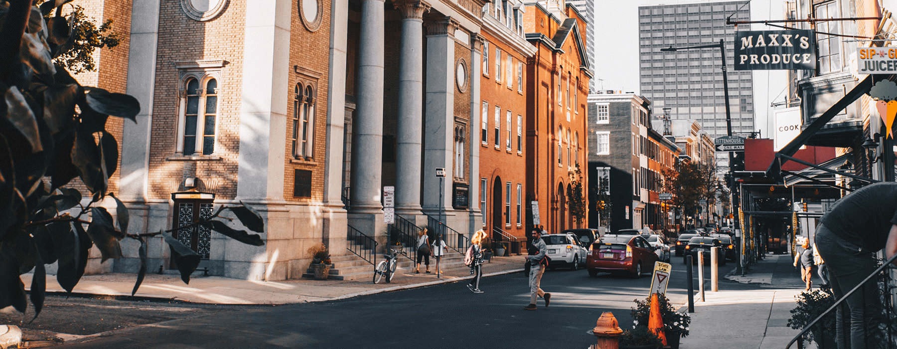 downtown city street in Philadelphia